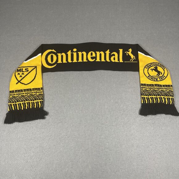 MLS Cup Scarf 2020 Final Columbus Crew Seattle Sounders Black Yellow Continental - Picture 4 of 8